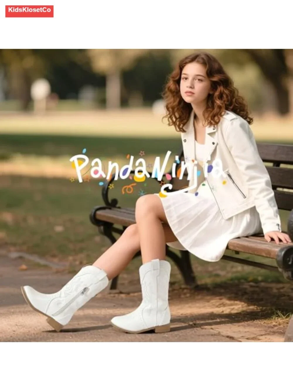 Embroidered Cowgirl Boots with Zipper, Non-Slip Sole, Mid Calf Round Toe